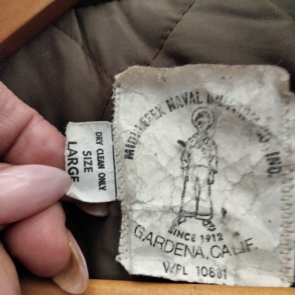 Vintage Naval flight jacket sz Large - Picture 5 of 11